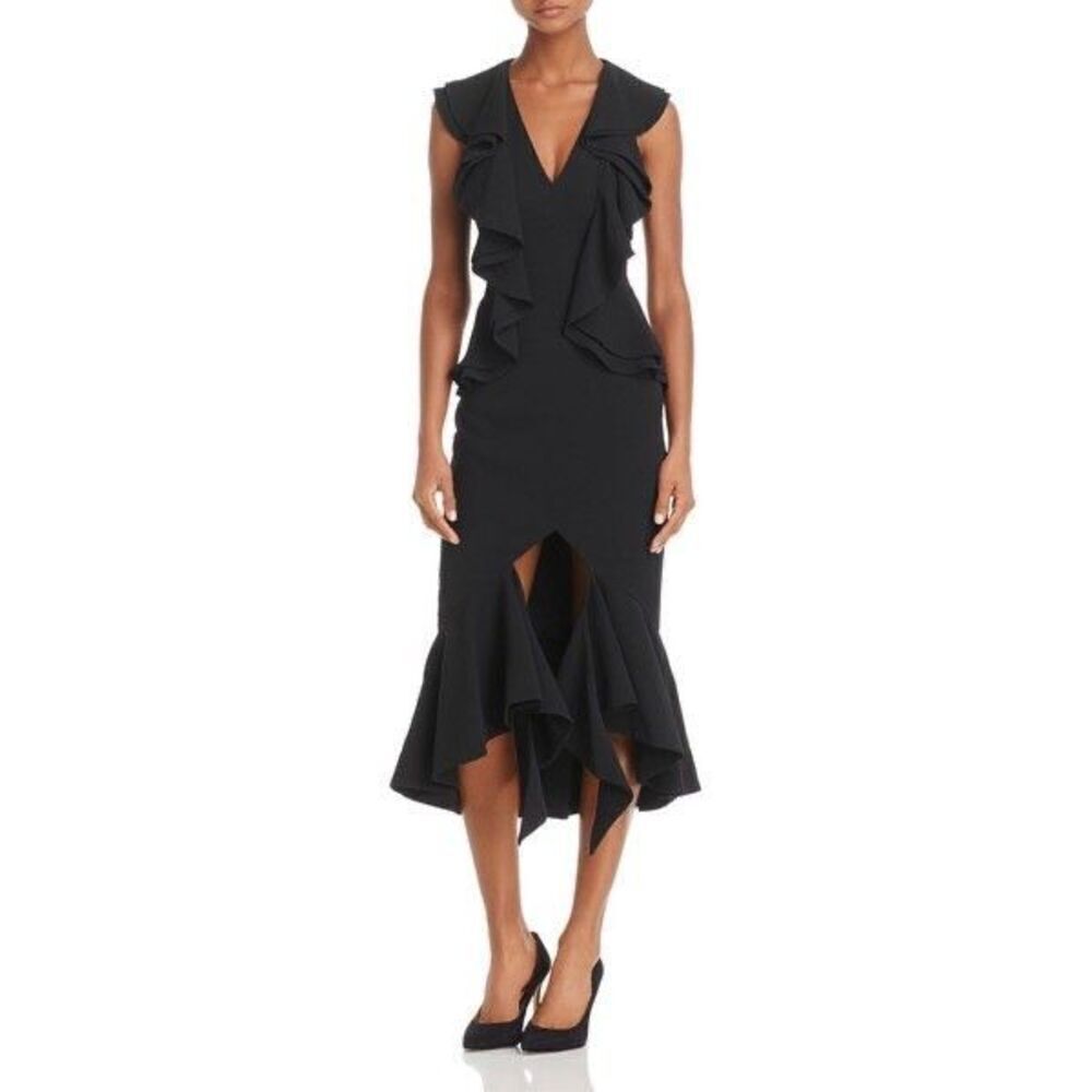 C/MEO Collective Covet Floune Dress Women’s XS Black Cocktail